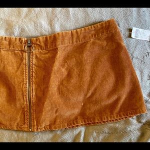 Corduroy light brown mini skirt